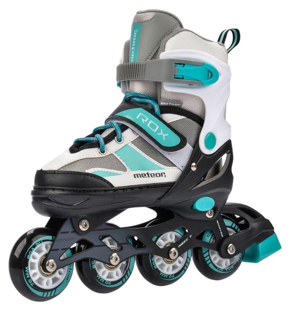 Meteor - Kinder Kufen "Rox" PP6328 (30,5 EU - 33 EU) (Weiß/Grün/Grau)