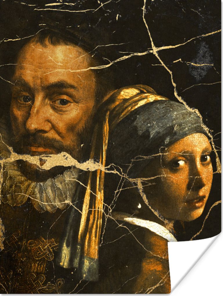 MuchoWow Poster Kunst - Collage - Alte Meister 60x80 cm - Schlafzimmer Dekoration