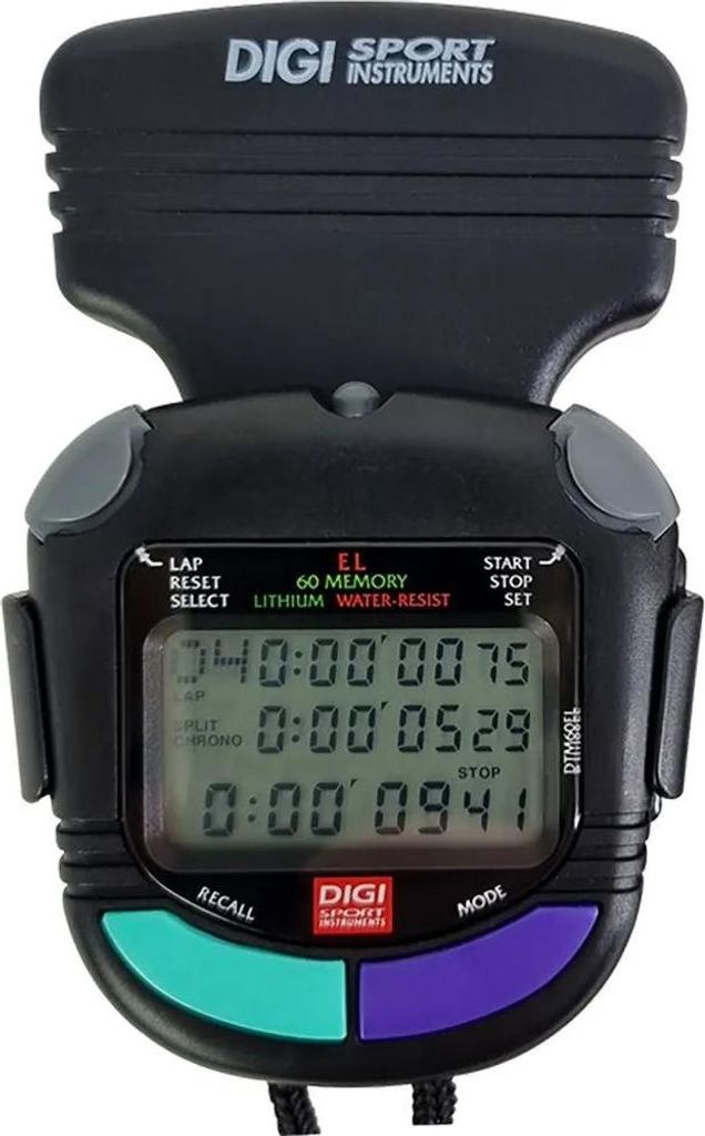 Digi Sport Instruments Dtm60sel Stoppuhr Schwarz Schwarz One Size