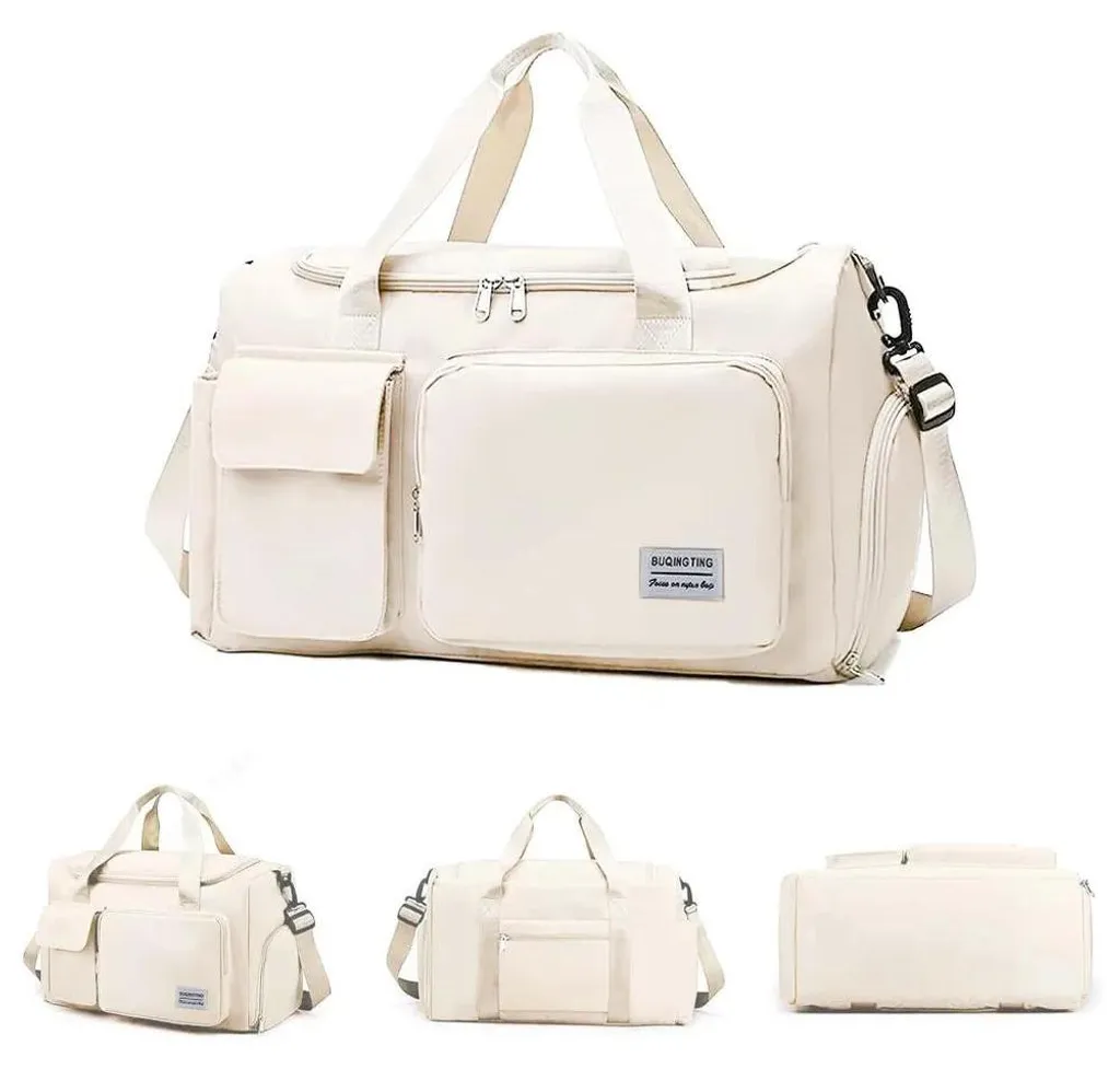 Sac de sport et weekend blanc grande taille pour homme et femme chic