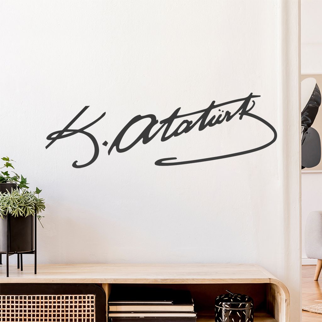 Mustafa Kemal Atatürk Wandtattoo Wandaufkleber Wall Sticker - Dekoration, Küche, Wohnzimmer, Schlafzimmer, Badezimmer