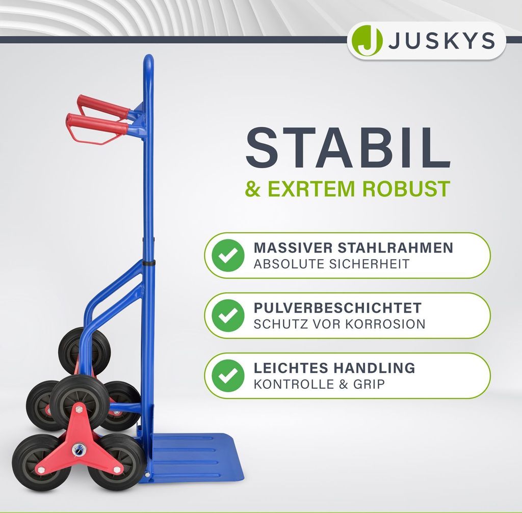 Juskys Treppensackkarre klappbar - für Umzug & schwere Produktbild 5