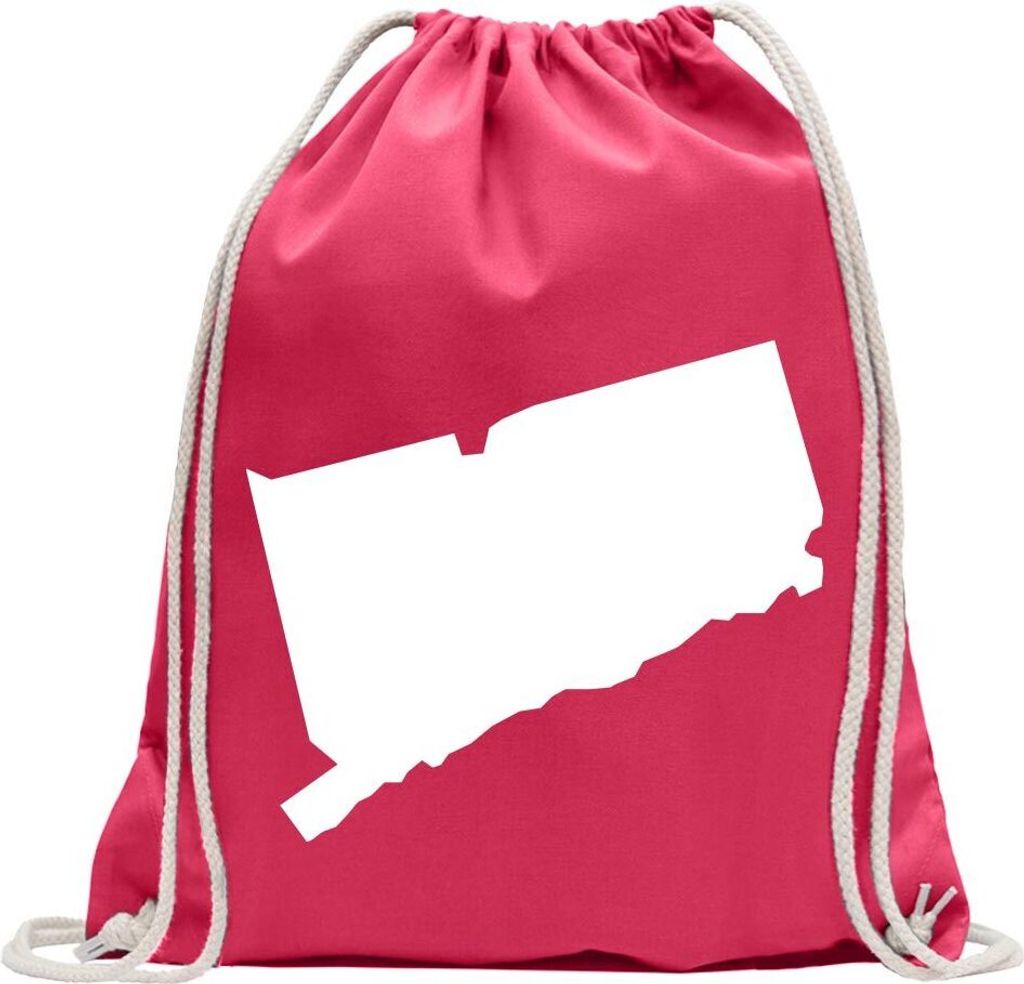 Kiwistar - Turnbeutel - pink - USA - Connecticut Hartford - Fun Rucksack Sport Beutel Gymsack Baumwolle mit Ziehgurt