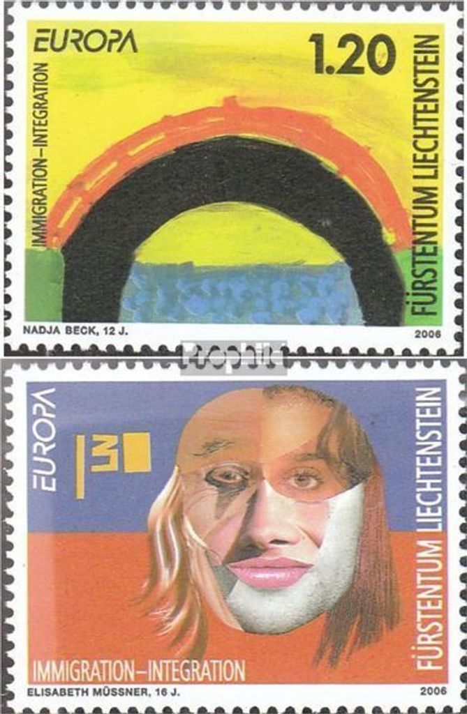 Briefmarken Liechtenstein 2006 Mi 1400-1401 (kompl.Ausg.) postfrisch Europa