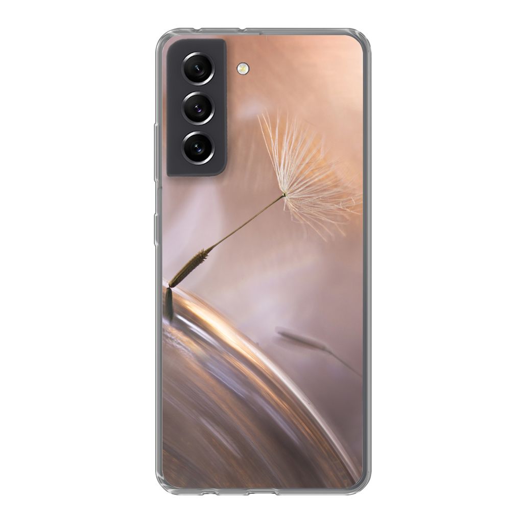 MuchoWow Handyhülle Schutzhülle Hülle für Samsung Galaxy S21 FE Löwenzahnsamen - Abstrakt - Himmel Silikon Softcase Handy Hülle - Mobiltele...