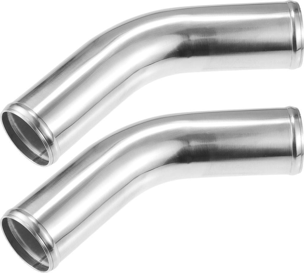 63mm 2,5" OD 4" 100mm Beinlänge Universal Auto Aluminiumlegierung Rohr Intercooler Rohr 45 Grad Biegung Luftansaugrohr Verbindungsrohre - Packung ...