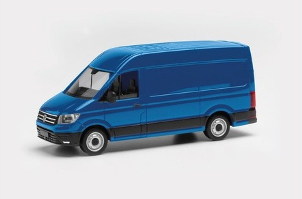 Herpa 092982-003 VW Crafter Kasten HD, blau 1:87 THW Produktbild 