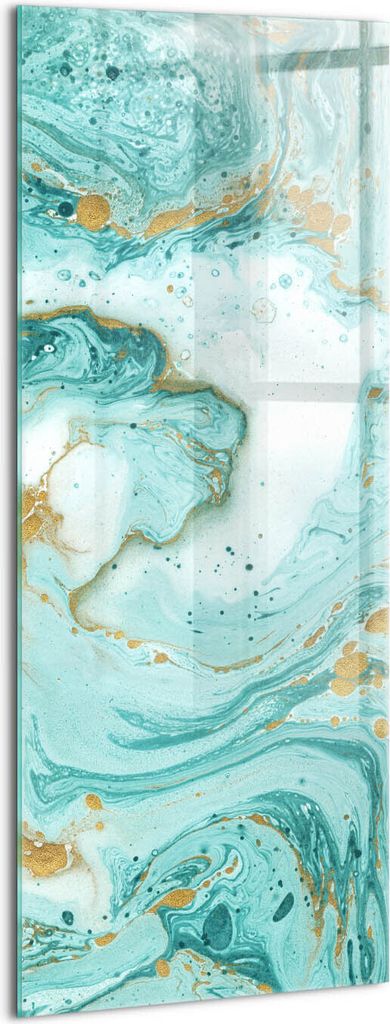 Designer Glasbild - Wandbild - Glas Bild - 50x125 cm - Dekorative Marmorstruktur