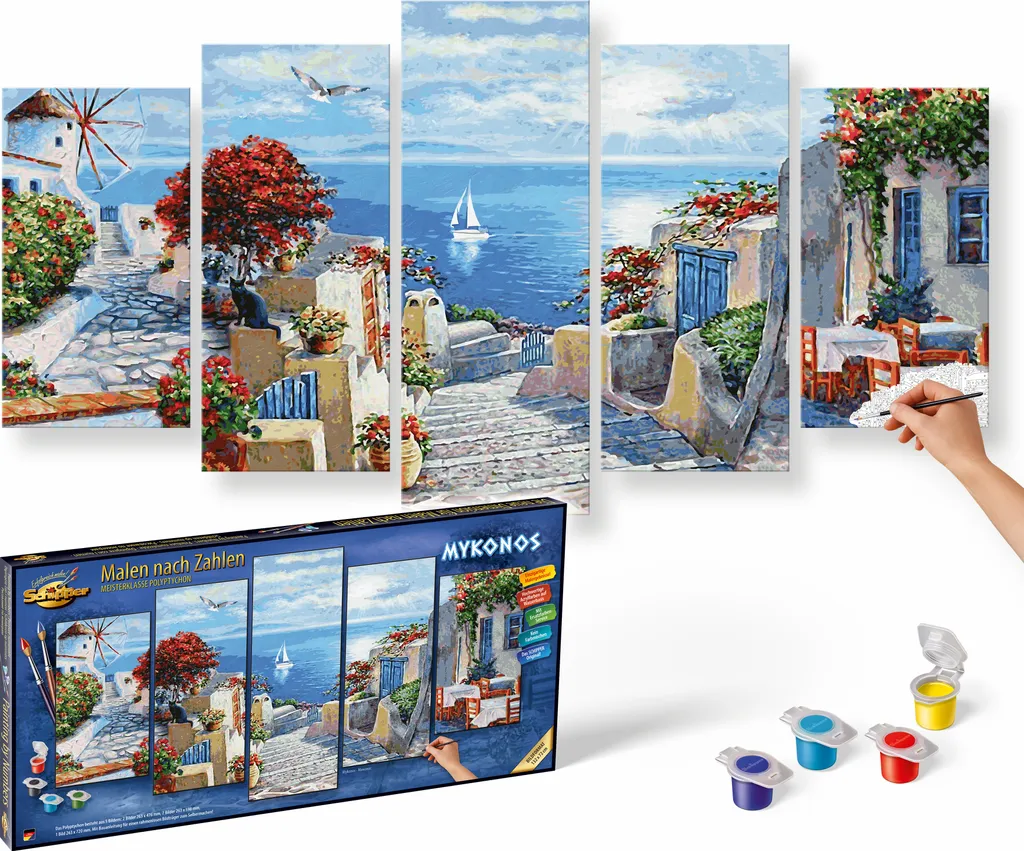 Activité Créative Peinture par Numéros Mykonos - Détente et Évasion