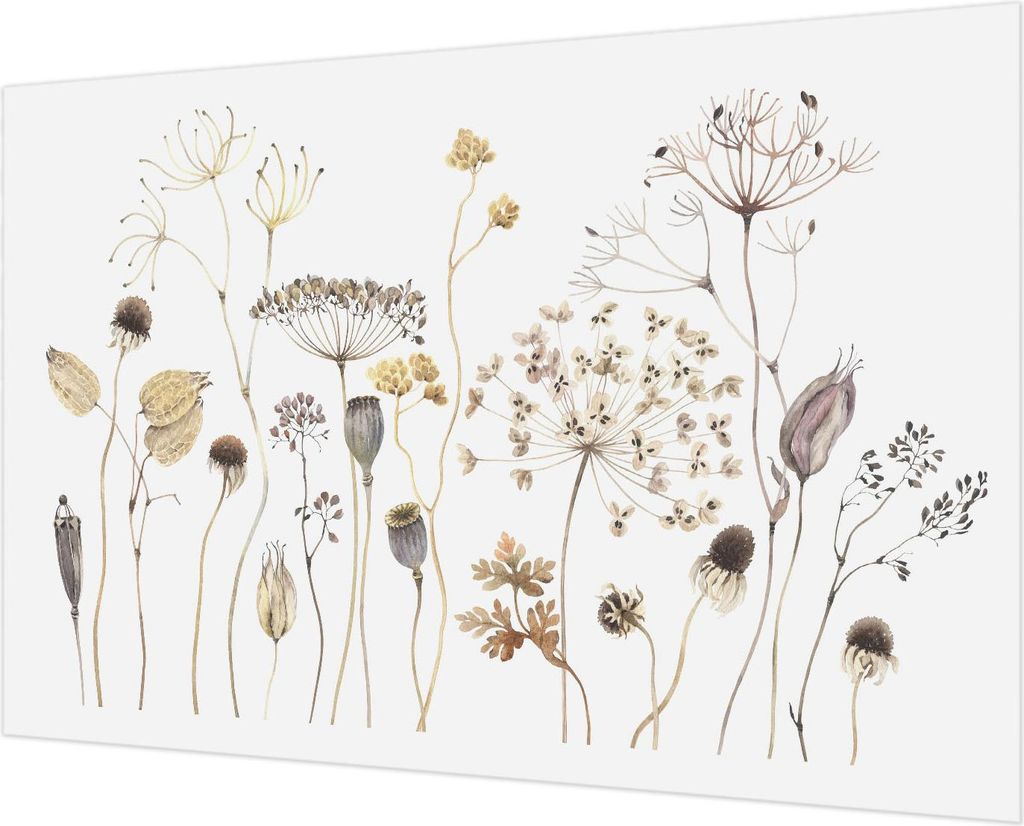 Wandtapete - Dekorative Tapete für Wohnzimmer - Tapetenfolie für Wanddekoration - 152x104 cm - Wildblumen