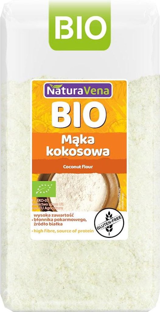 MĄKA KOKOSOWA BEZGLUTENOWA 500 g - NATURAVENA