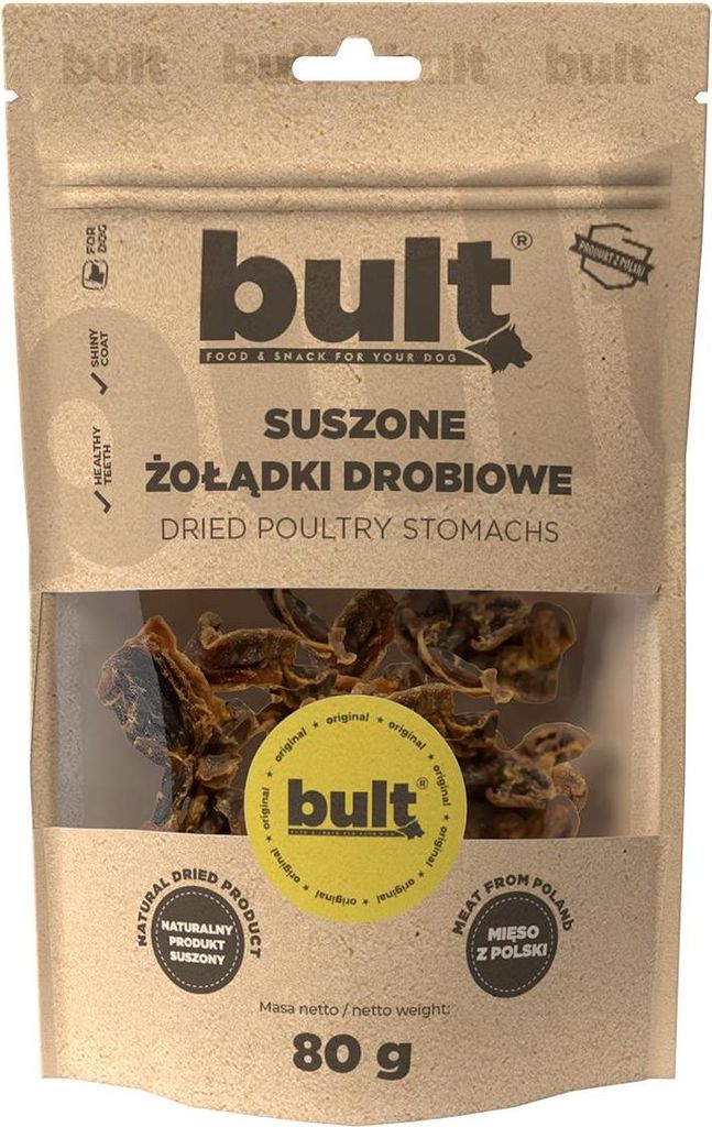 Natürliche Hundekauen Bult Getrocknete Hühnchenmägen 80G