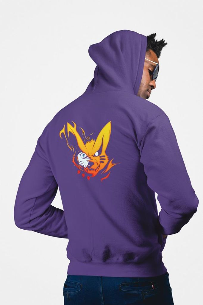 D&B Uni Hoodie ZIPAN00006 Naruto Lila-Größe XL