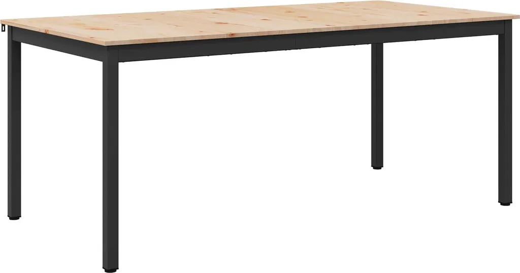 vidaXL Tavolo da pranzo naturale 140 x 80 x 75 cm in legno di pino massiccio