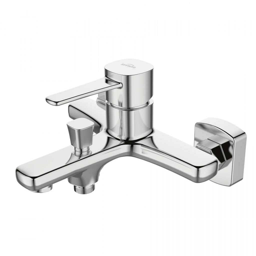 Invena | Glamour Badewannenarmatur - Chrom - Einhebelarmatur - Perlator - Badezimmerarmatur