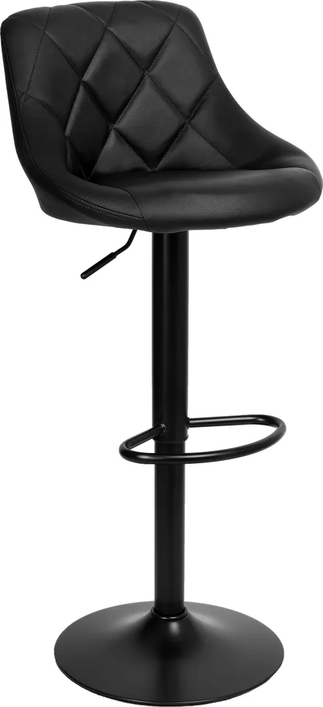 Tabouret de bar noir Cydro pour îlot central et coin repas de cuisine