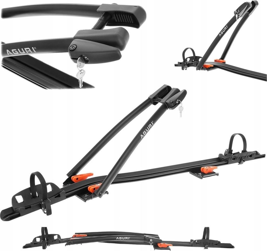 AGURI ACUDA III 3 schwarzer Fahrradträgerhalter Produktbild 