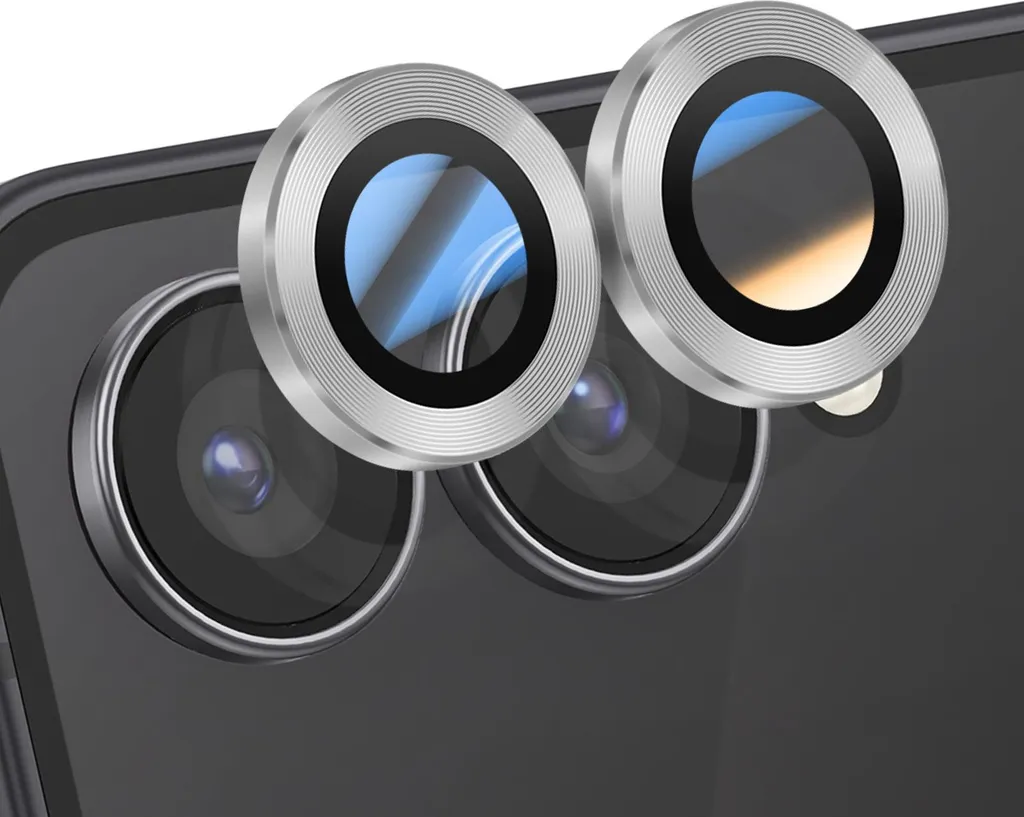 Enkay Anelli Protezione Fotocamera Argento per Galaxy Z Flip 7