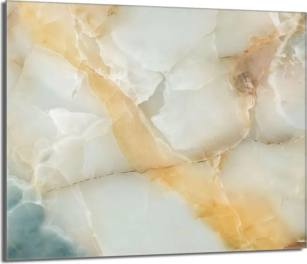 Piastra in Vetro 60x52 Effetto Marmo Beige | Decorazione Cucina