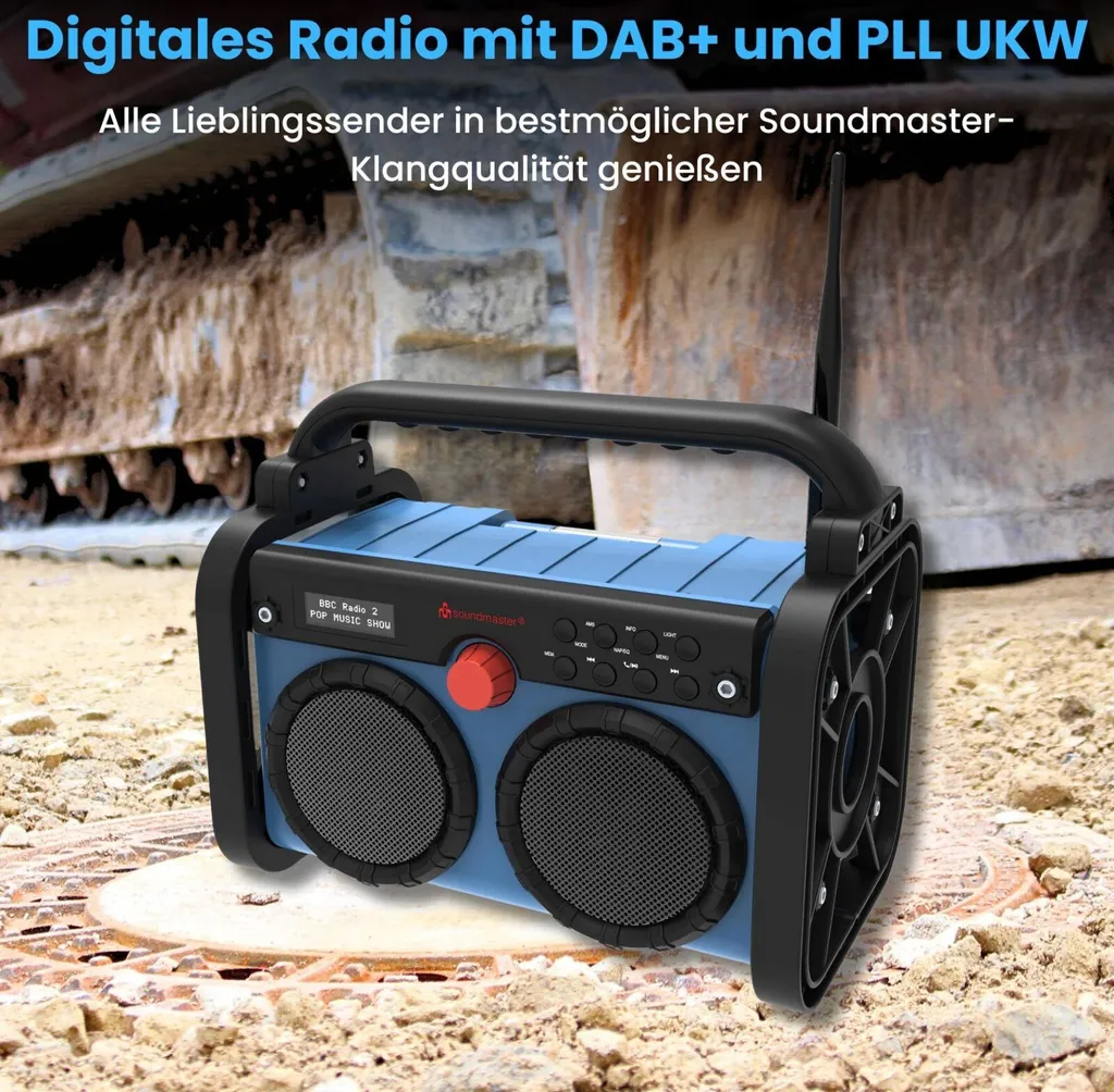 Radio Stéréo DAB+/FM Bluetooth DAB85BL - Son Haute Qualité et Lampe LED - 12