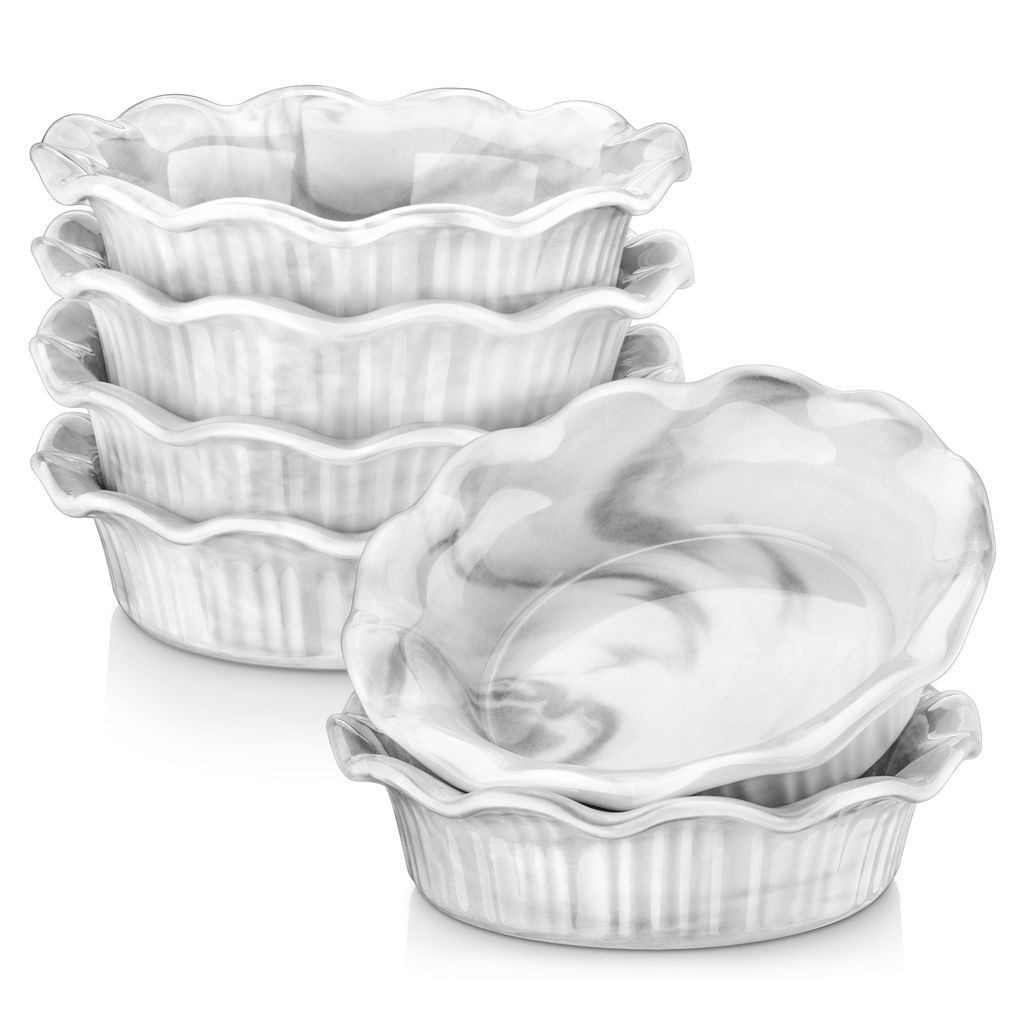 MALACASA porcelánová mísa na koláče, 6dílná mísa na quiche Obrázek produktu 