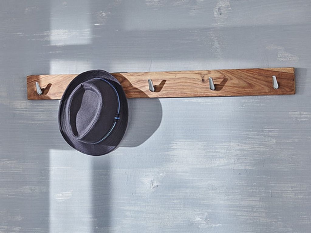 YOGA Garderobe /Wandleiste mit 5 Haken