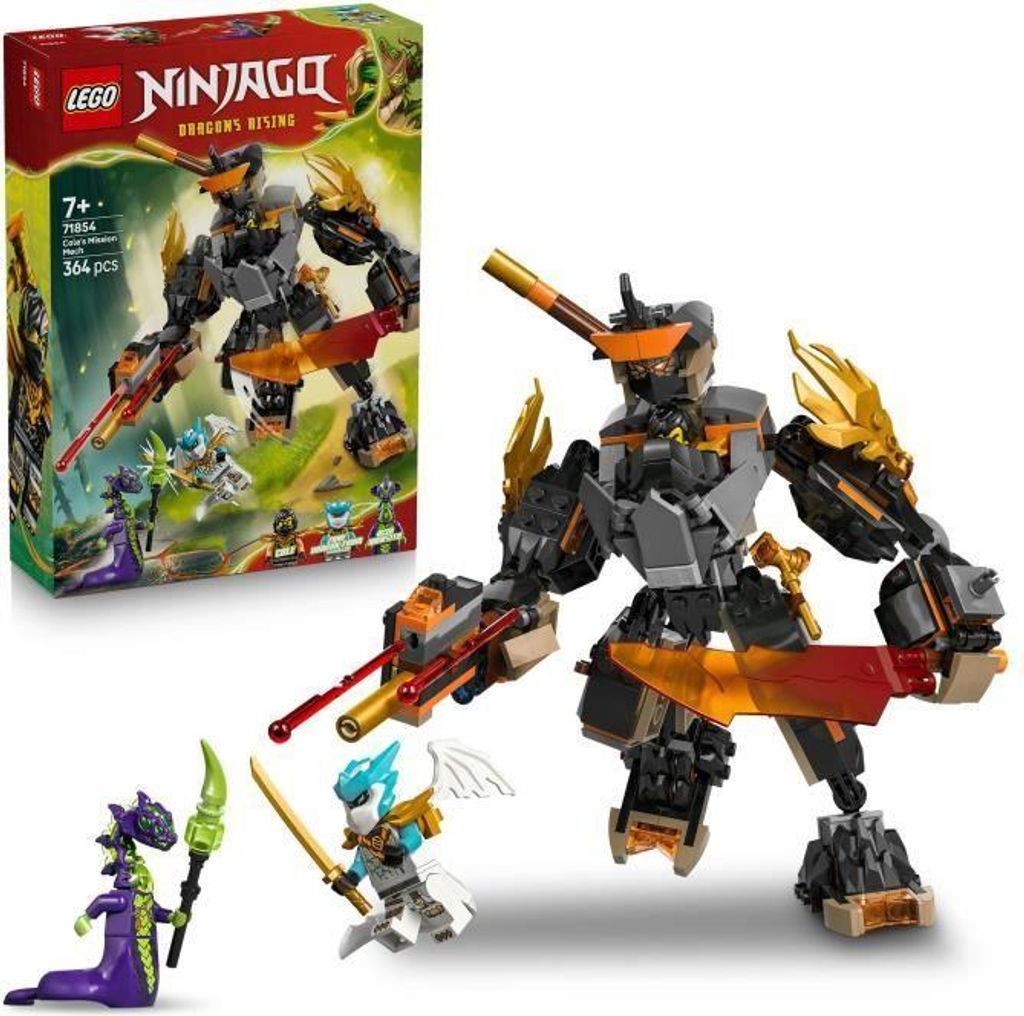 LEGO NINJAGO Cole's Roboter und Zane's Drache Mission, Bauset, 7 Jahre, Staffel 4 Der Aufstieg der Drachen