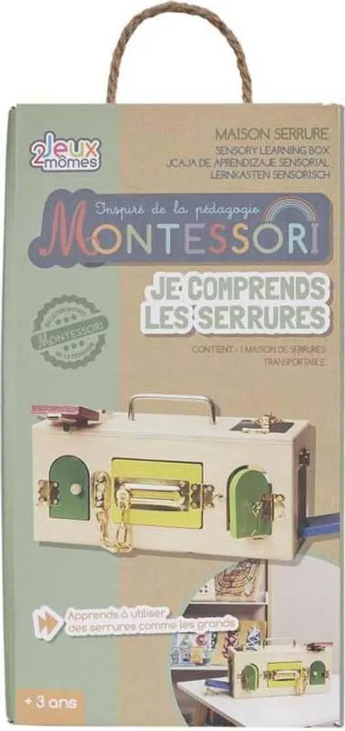 Boîte d'apprentissage sensoriel multi-activités avec 10 blocs de textures - 4
