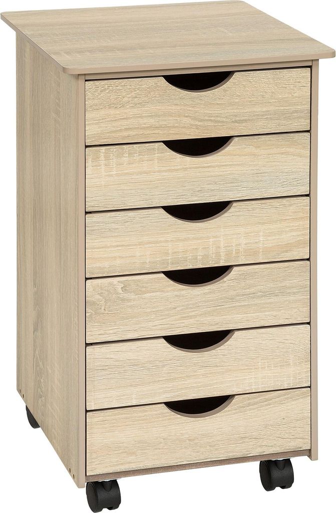 tectake® Rollcontainer aus Holz einfache Montage, 36 x 40 x Produktbild 