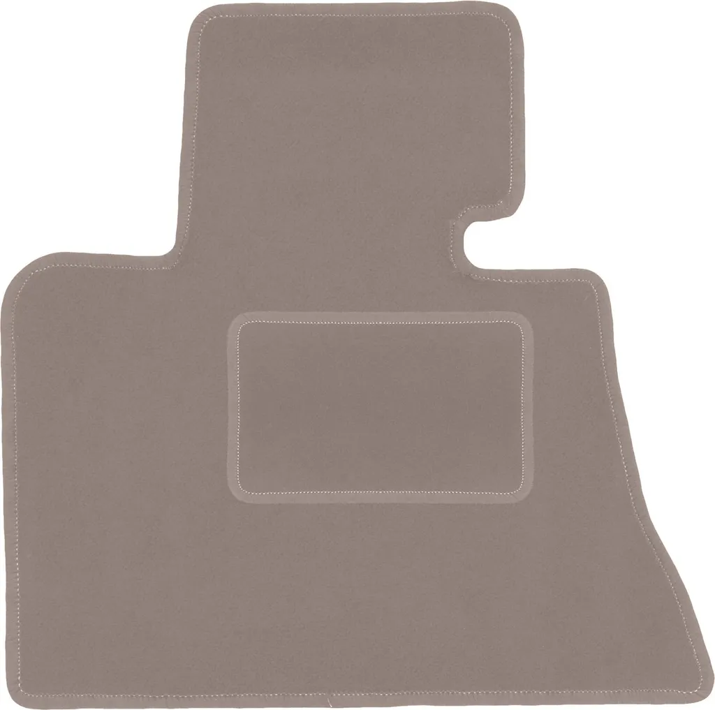 Tappetino conducente in velluto beige compatibile con BMW X5 E53 (1999-2006, 2WD) – con fissaggi – su misura
