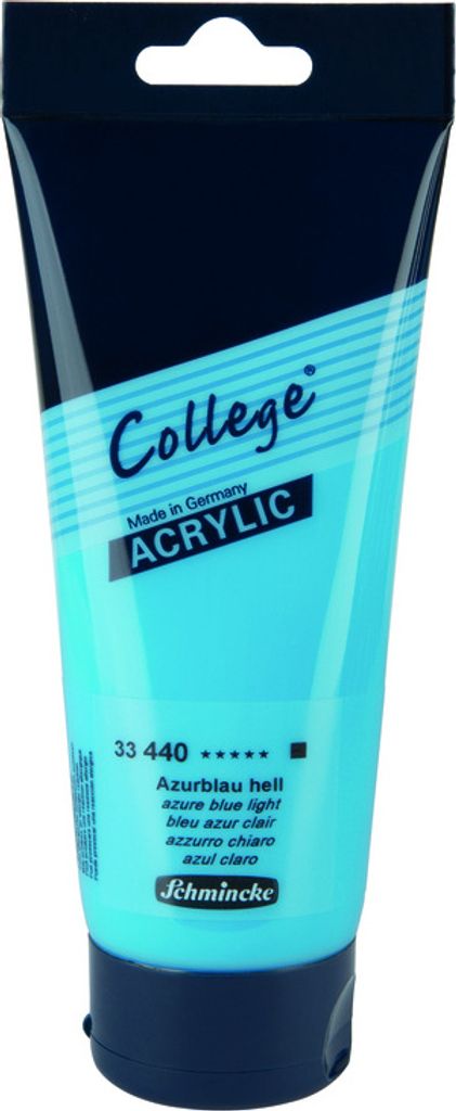 Schmincke 200ml College Acryl Azurblau hell Acryl 33 440 014