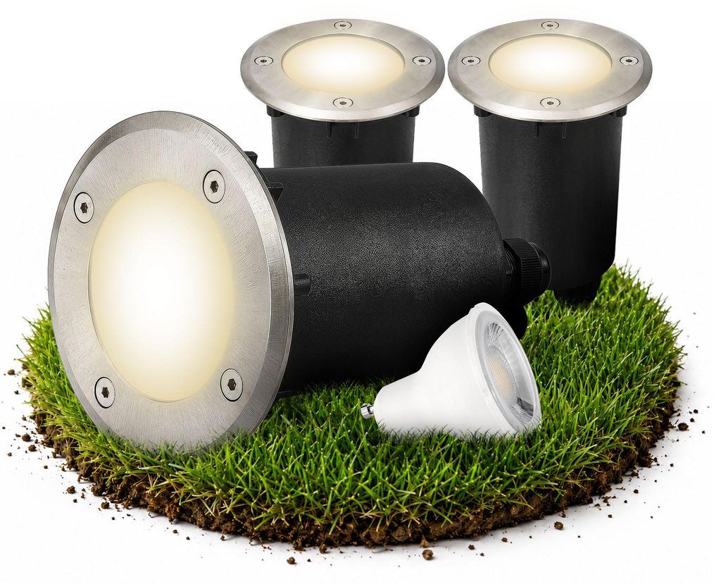 SSC-LUXon 3x MARNE LED Bodeneinbaustrahler Aussen rund IP67 Produktbild 