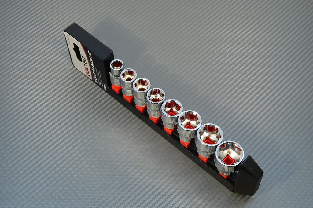Steckschlüsselsatz 6kt Nüsse Einsatz Set 3/8" 6 kant 10-24 mm
