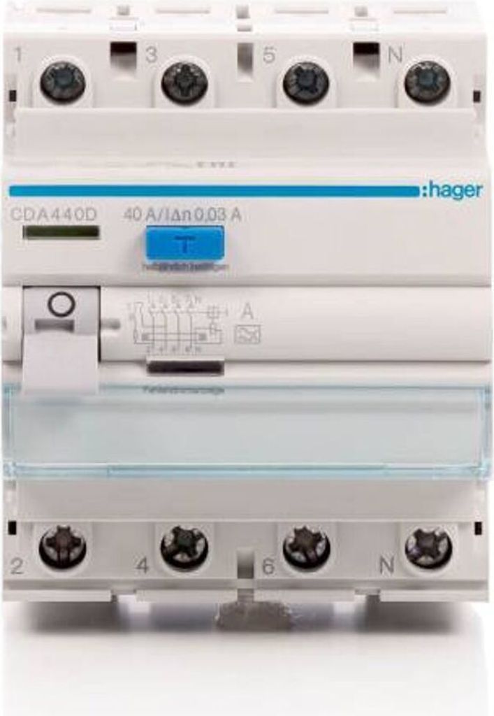 Hager Disjoncteur FI 1P+N 16A Type B 30mA ADC916D
