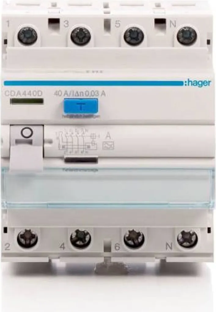 Interrupteur différentiel Hager CDA440D Tétrapolaire 4 pôles 40A - 3