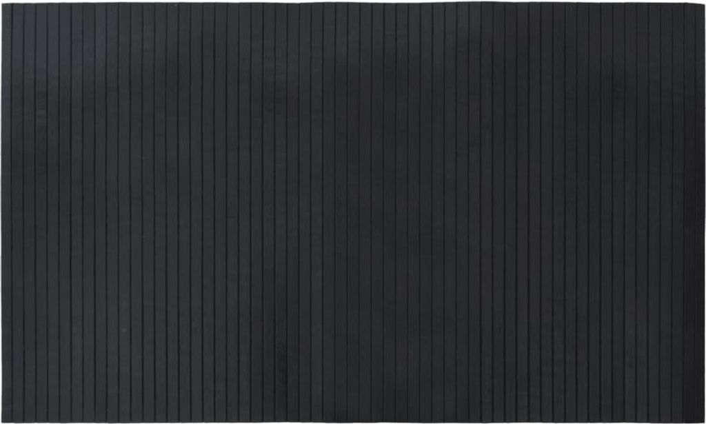 vidaXL Teppich Rechteckig Schwarz 60x100 cm Bambus
