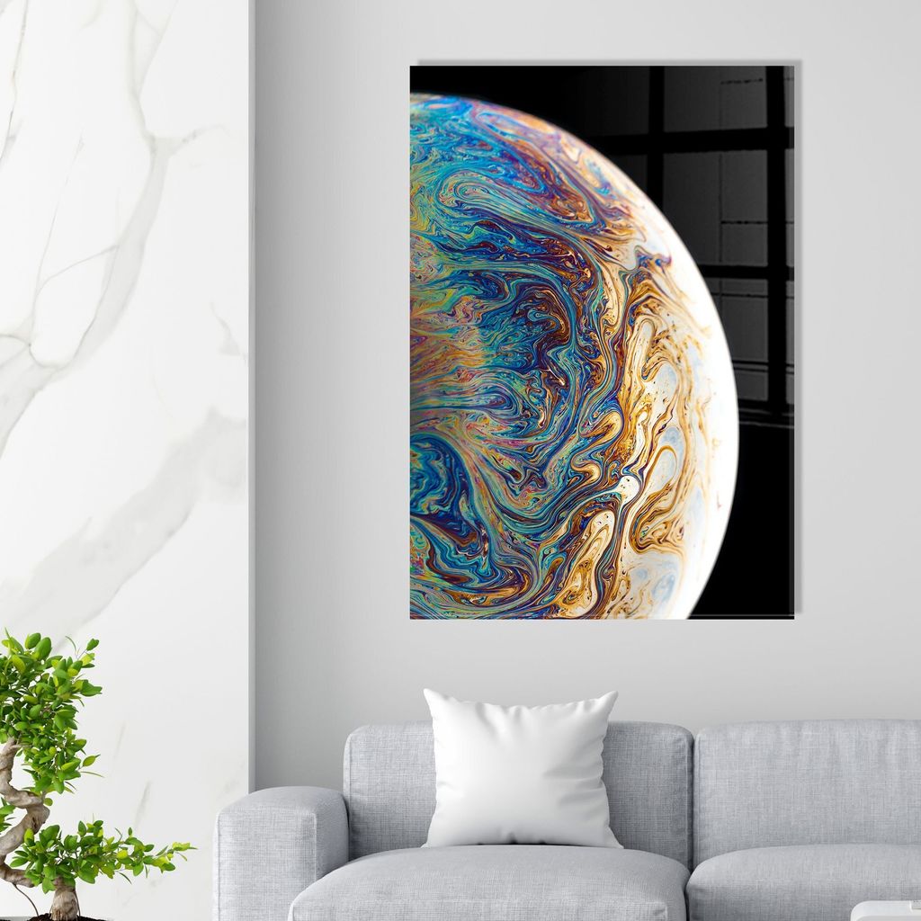 Wallity, UV-698 - 30 x 45, Dekorative Malerei aus gehärtetem Glas, Mehrfarbig, 100 % gehärtetes Glas, 30 x 45 cm