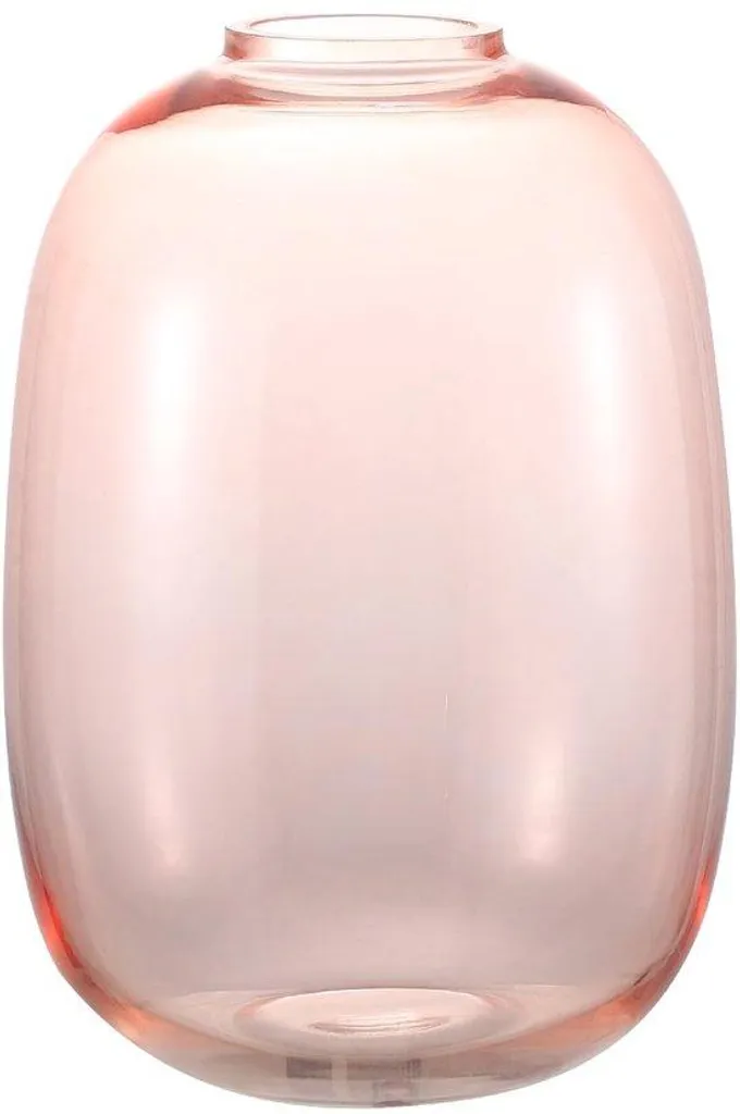 Vase en verre rose stable 25 cm pour grands bouquets sans basculer