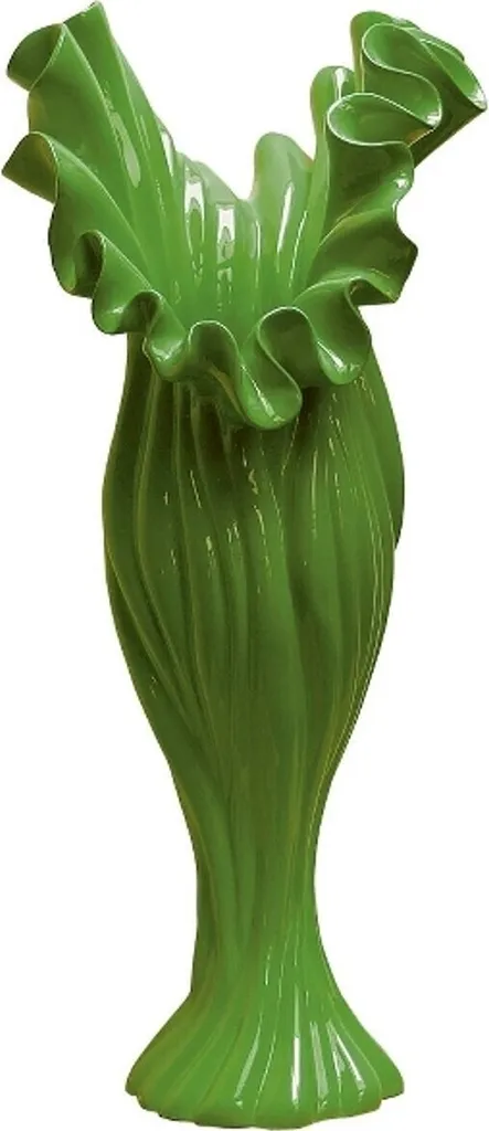 Casa Padrino Vase à fleurs design Vert L. 24 cm H. 60 cm Objet Déco