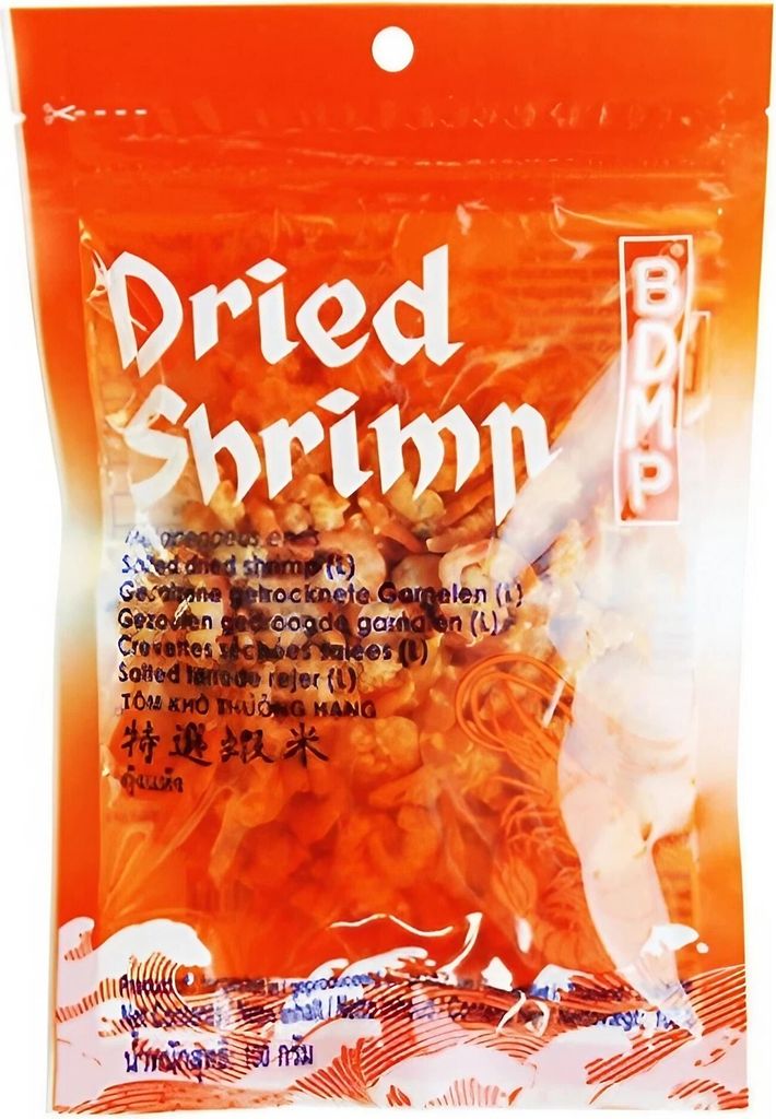 Afroase | Getrocknete Gesalzene Garnelen Größe L - 100g - Asiatische Snacks - Proteinreich - Bdmp