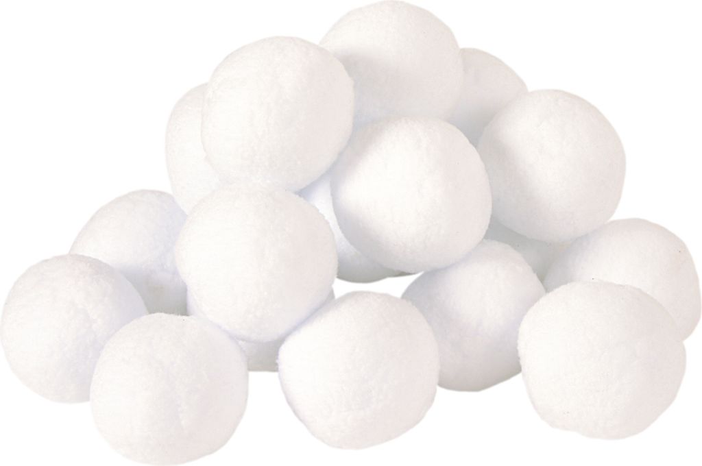 EDUPLAY 170331 Palle di neve, Ø 7,5 cm, bianco (confezione Immagine del prodotto 