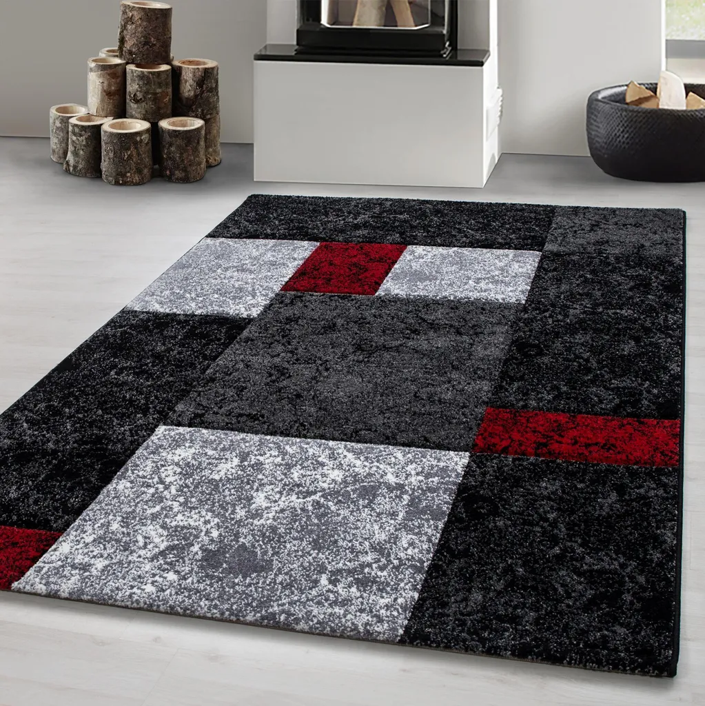 Tapis Salon Doux à Poils Courts avec Découpe Contour Chic 80x300 cm