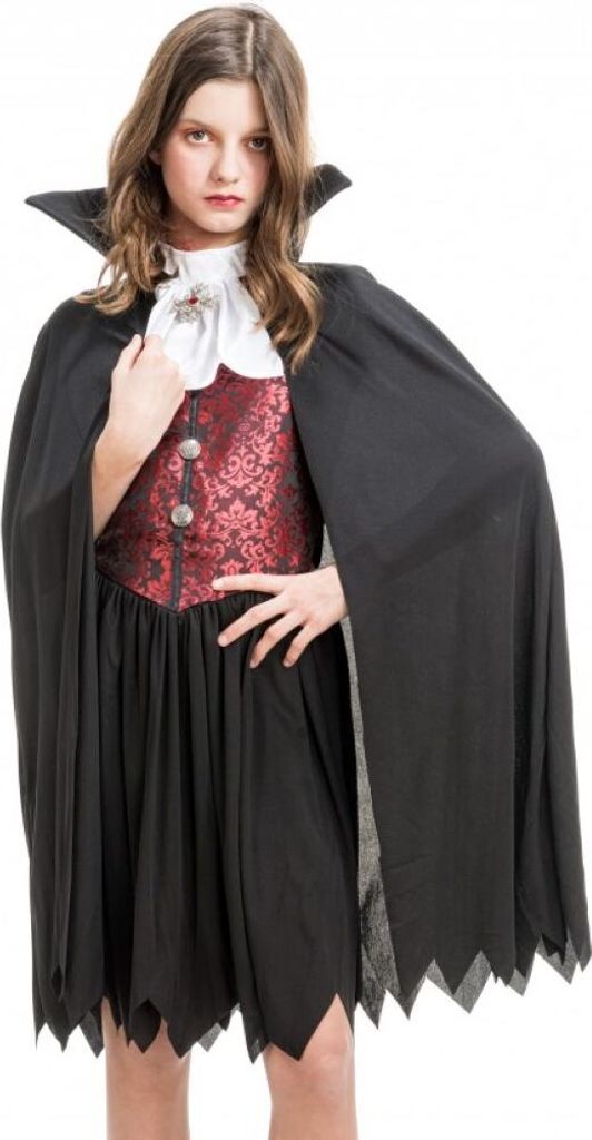 Halloween Kinder Kostüm "Vampiress Theodora" | Schwarz Rot Produktbild 