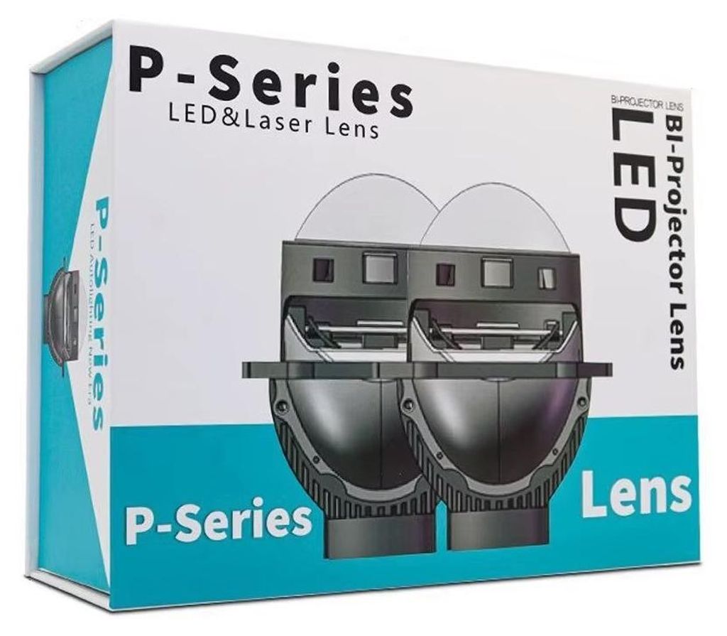 Set aus 2 Stück Bi-LED-Projektorlinsen zum Einbau in Scheinwerfer für Abblend- und Fernlicht, 3 Zoll, 90 W, 6500 lm, 12 V