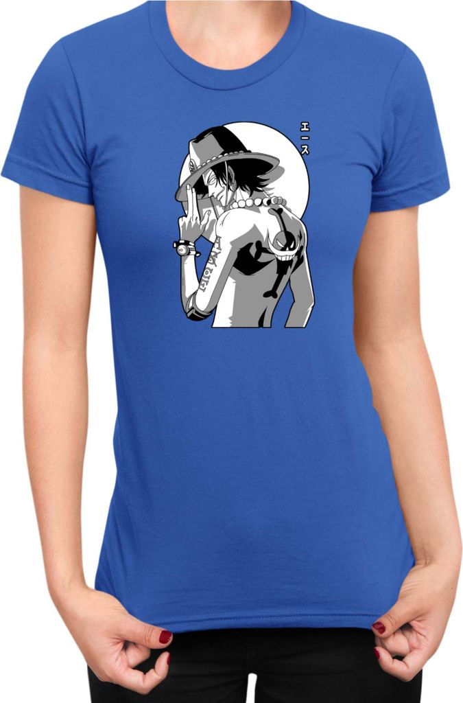 Damen T-Shirt Manga Japan Anime Comics Animation One Manga Piece Anime 0020, Lady XL / Blau