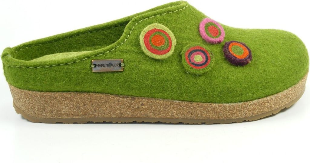 Haflinger Damen Hausschuh Pantoffel Wollfilz Grizzly Kanon Produktbild 