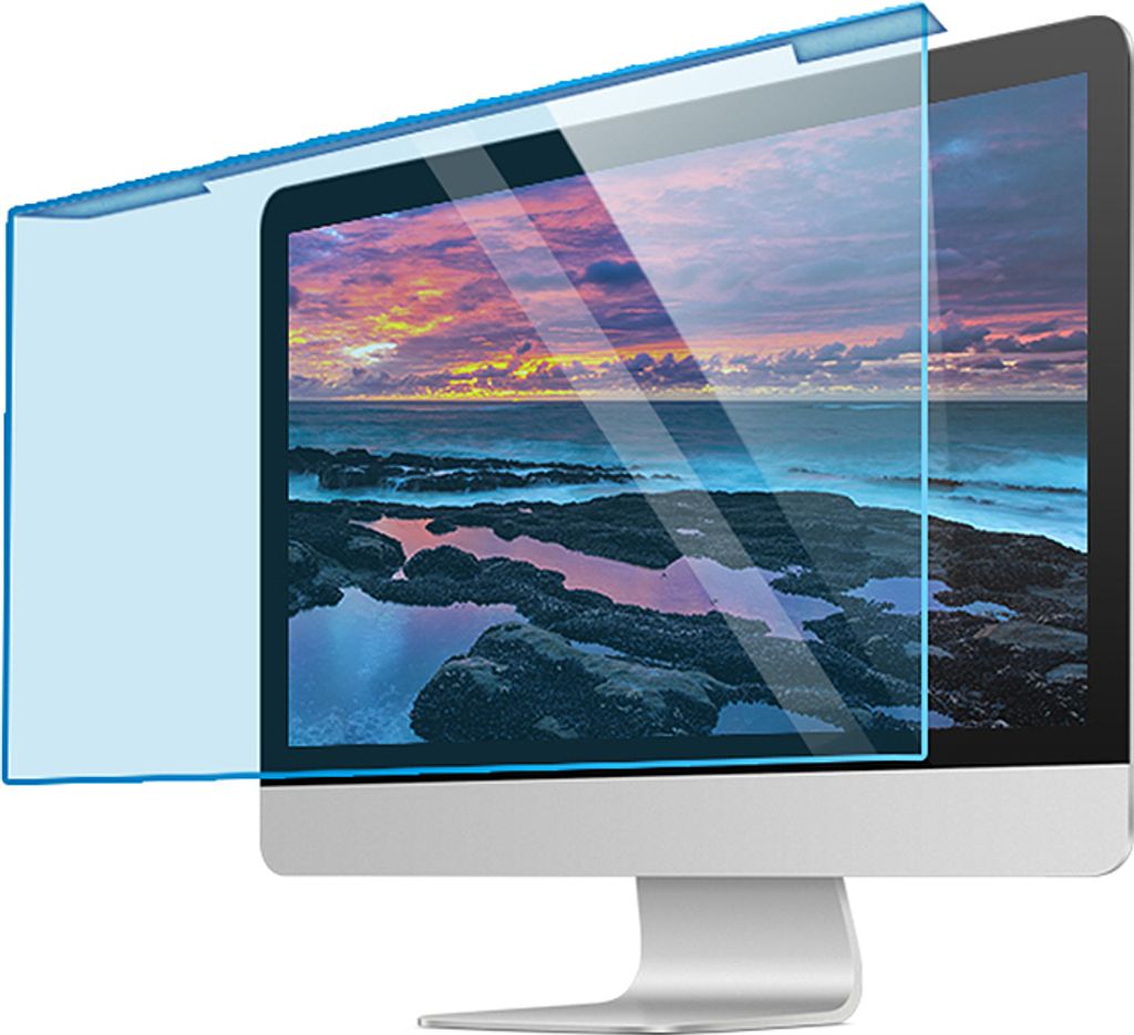 Abgehängter Computermonitor, Anti-Blaulicht-Schutzbildschirm, Desktop-Acryl-Anti-Blaulicht-Folie, geeignet für 26-27-Zoll-Computermonitore