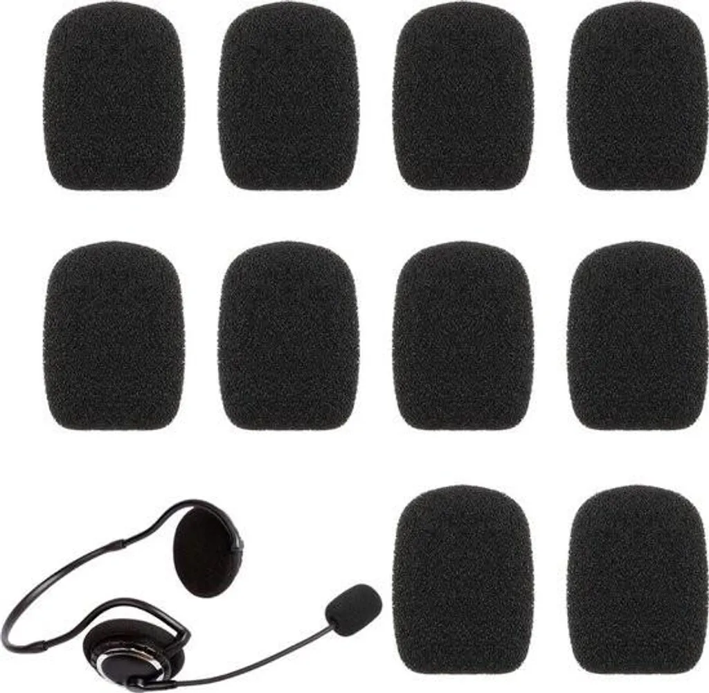Protection micro mousse anti-bruit pour casque éponge noir 10 unités