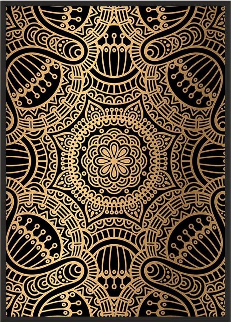 Bildplakat im Rahmen 53x73 cm Gold P1023
