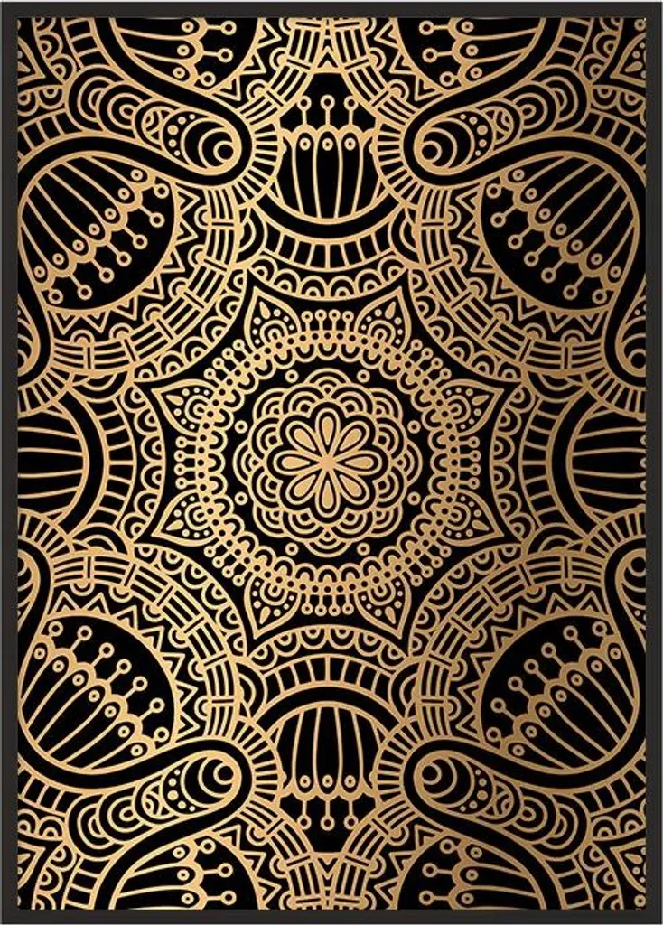 Poster Fotografico Incorniciato 53x73 cm Oro P1023 - Cornice Elegante